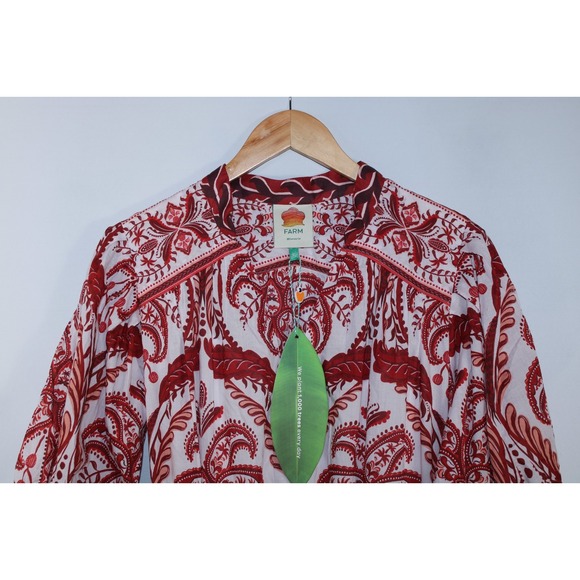 NWT Farm Rio Women's XL Tropical Cameo Off-White Maxi Dress $280 - Picture 2 of 11